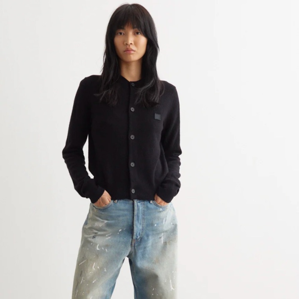 Acne Studios Keva Wool Logo Patch Sweater